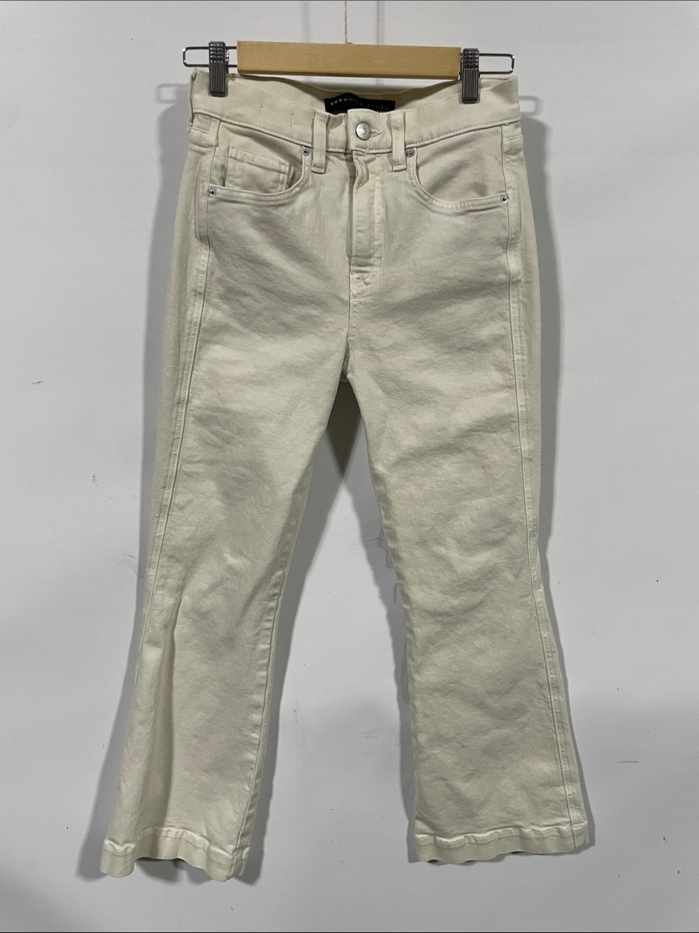 Veronica Beard Cream Flare Jeans